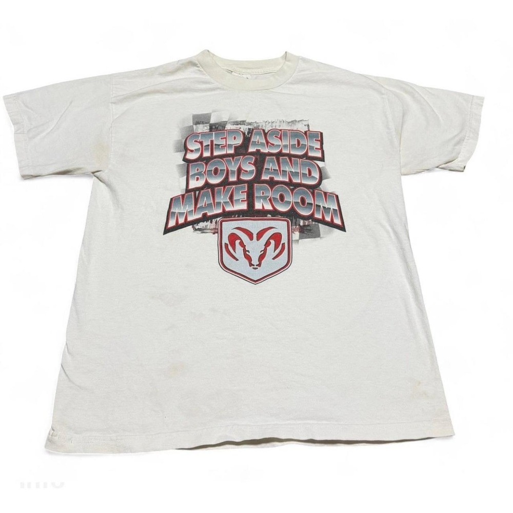 Vintage Dodge Motorsports Racing T Shirt Men's Large Double Sided NASCAR Y2K